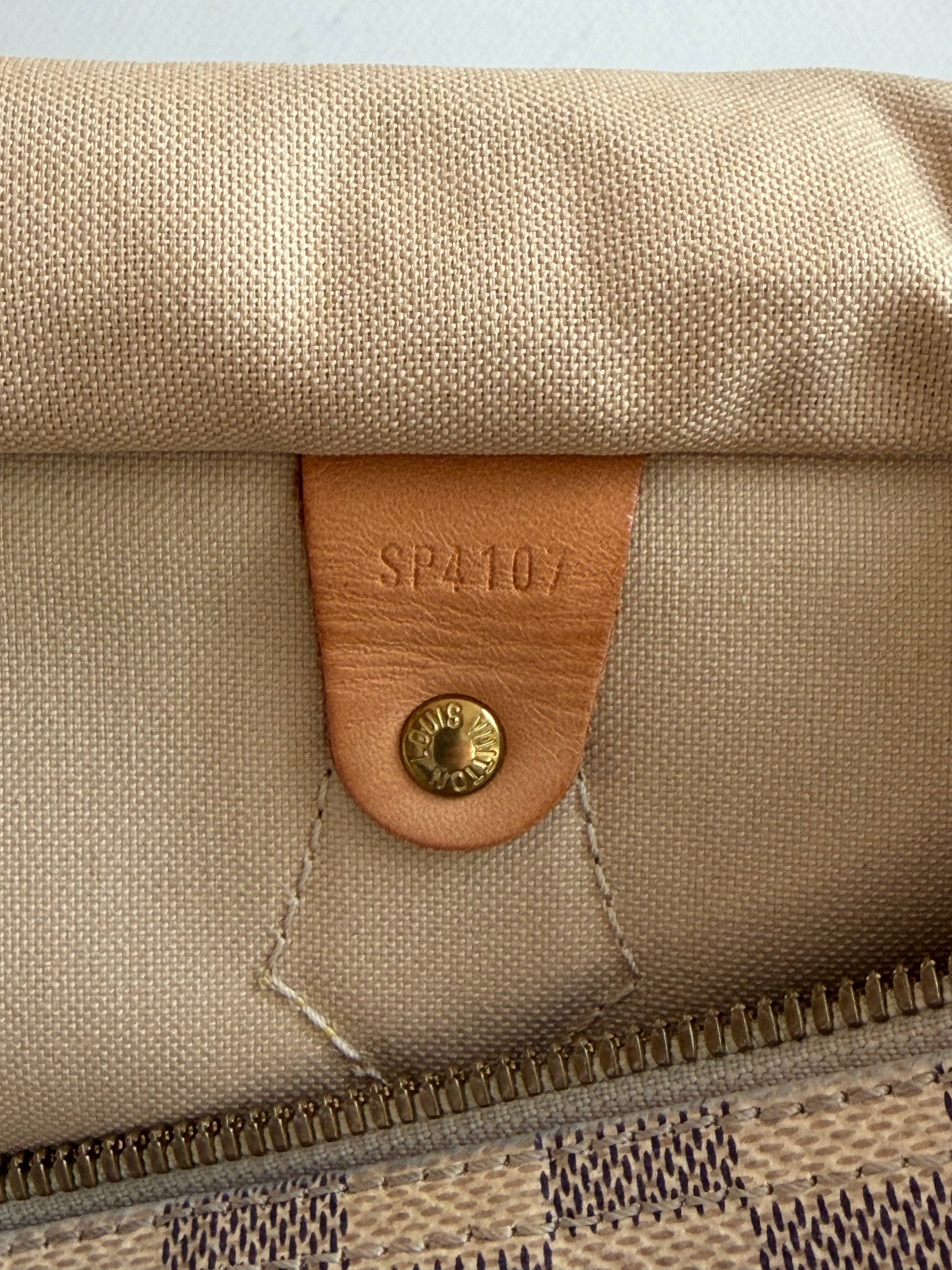 Speedy 35 à bandoulière en toile Damier blanc