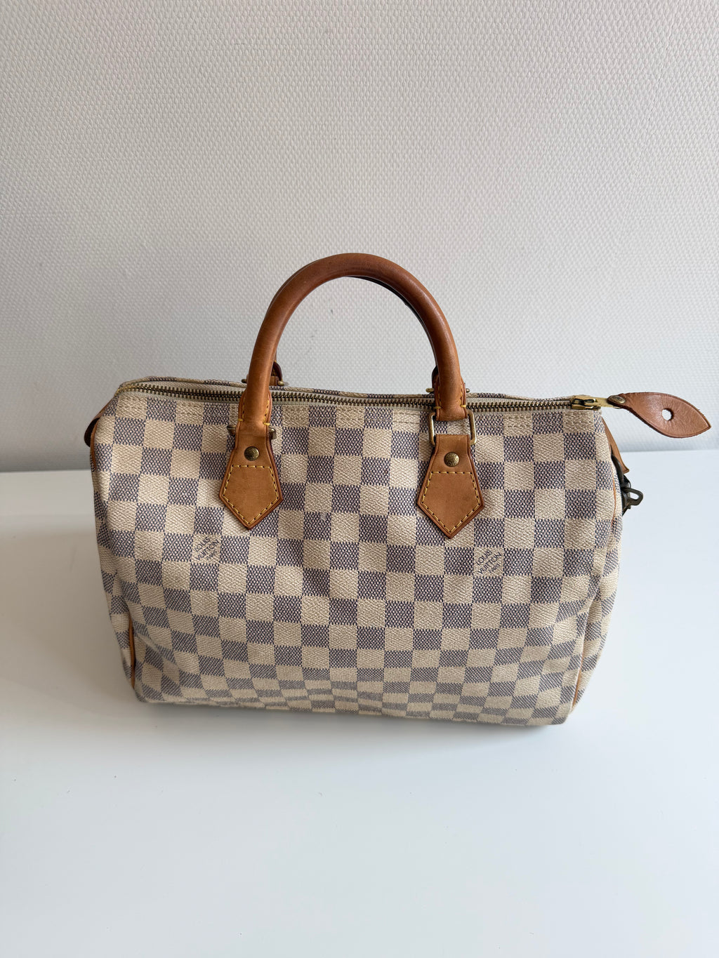Speedy 30 en toile Damier blanc