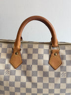 Speedy 30 en toile Damier blanc