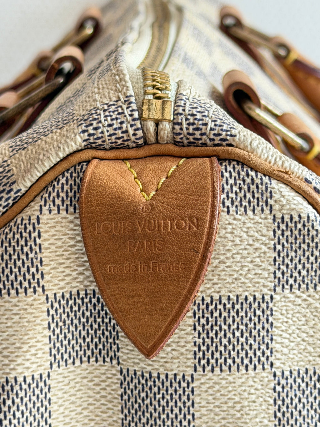 Speedy 30 en toile Damier blanc