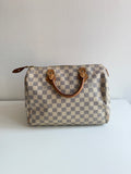Speedy 30 en toile Damier blanc