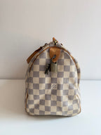 Speedy 30 en toile Damier blanc