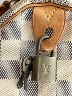Speedy 30 en toile Damier blanc