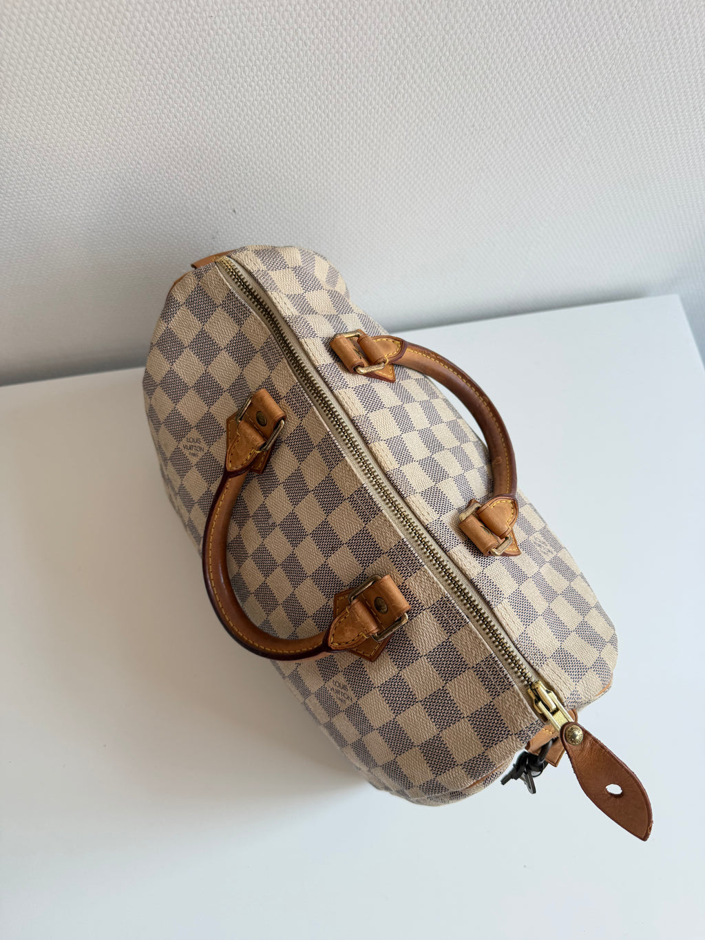 Speedy 30 en toile Damier blanc