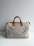 Speedy 35 en toile Damier blanc