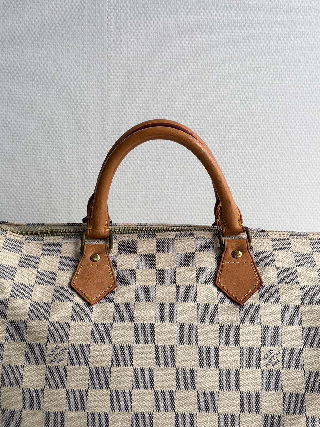 Speedy 35 en toile Damier blanc