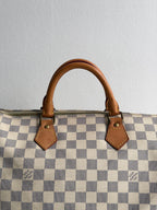 Speedy 35 en toile Damier blanc