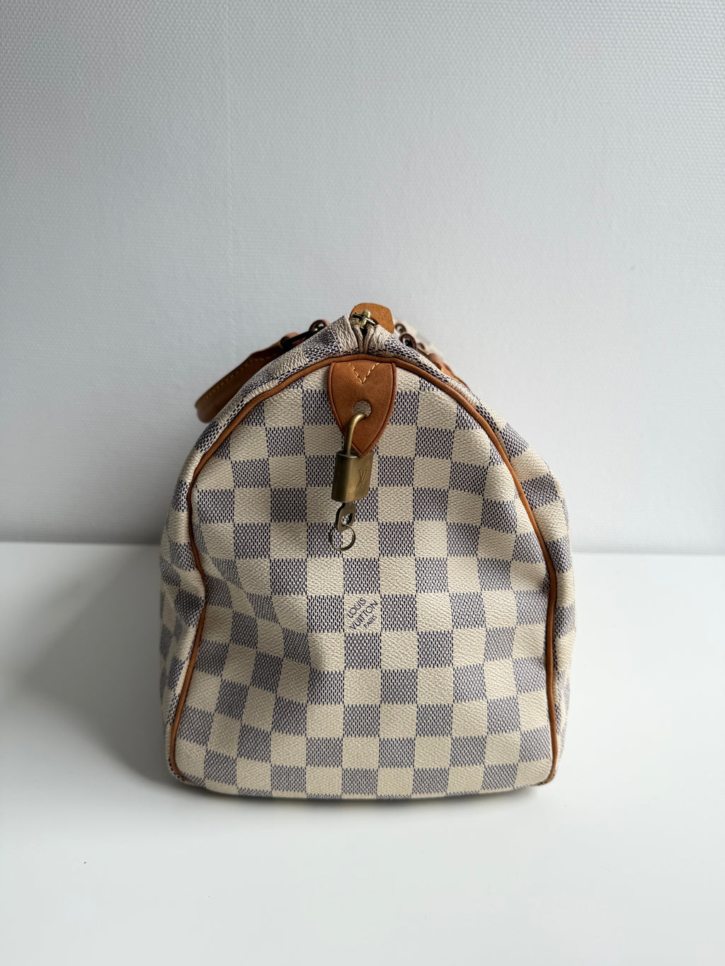 Speedy 35 en toile Damier blanc