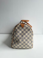 Speedy 35 en toile Damier blanc