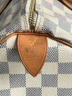 Speedy 35 en toile Damier blanc