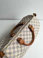 Speedy 35 en toile Damier blanc