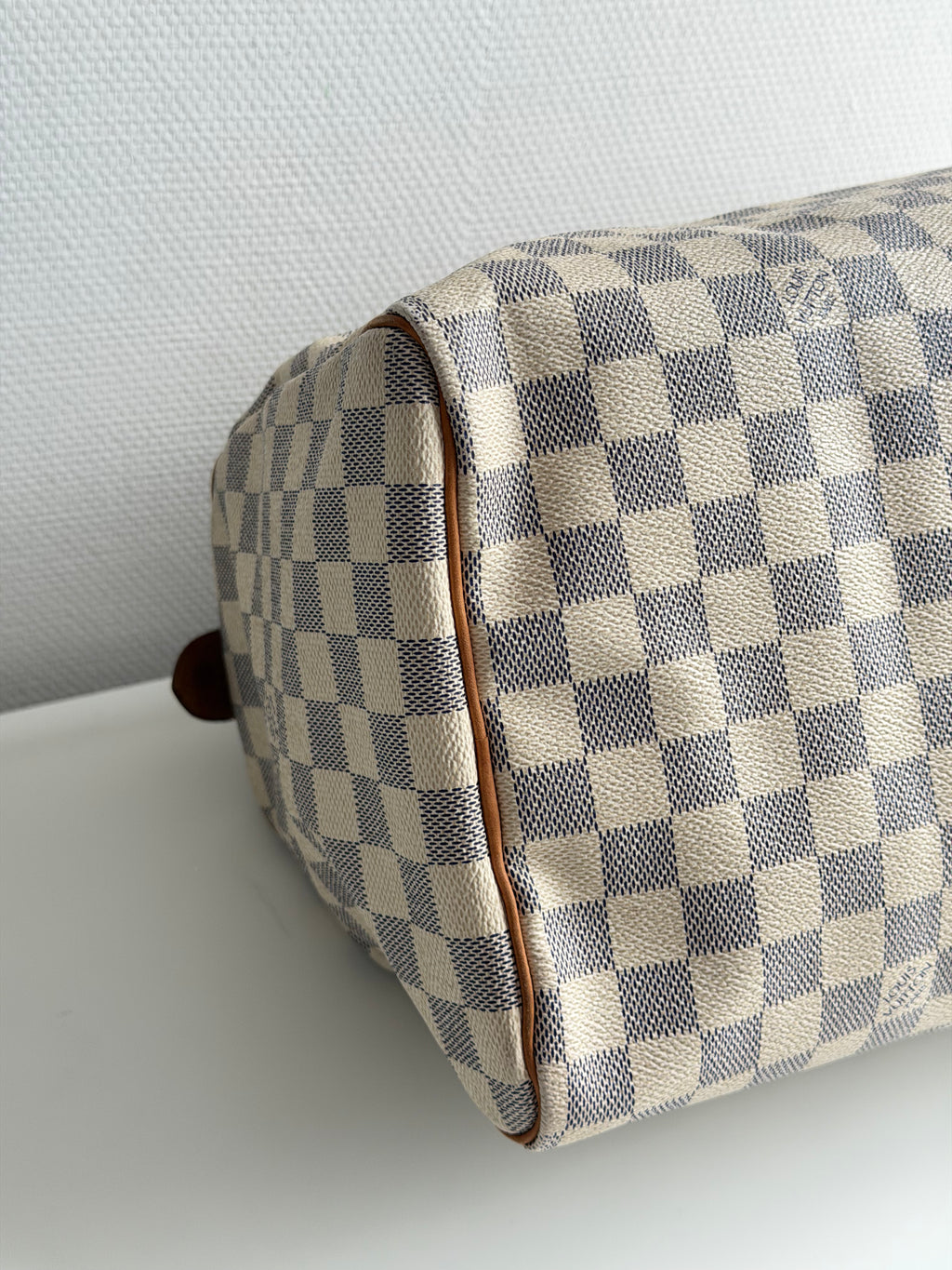 Speedy 35 en toile Damier blanc