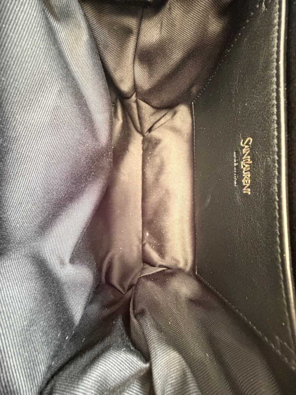 Leather clutch with logo Saint Laurent