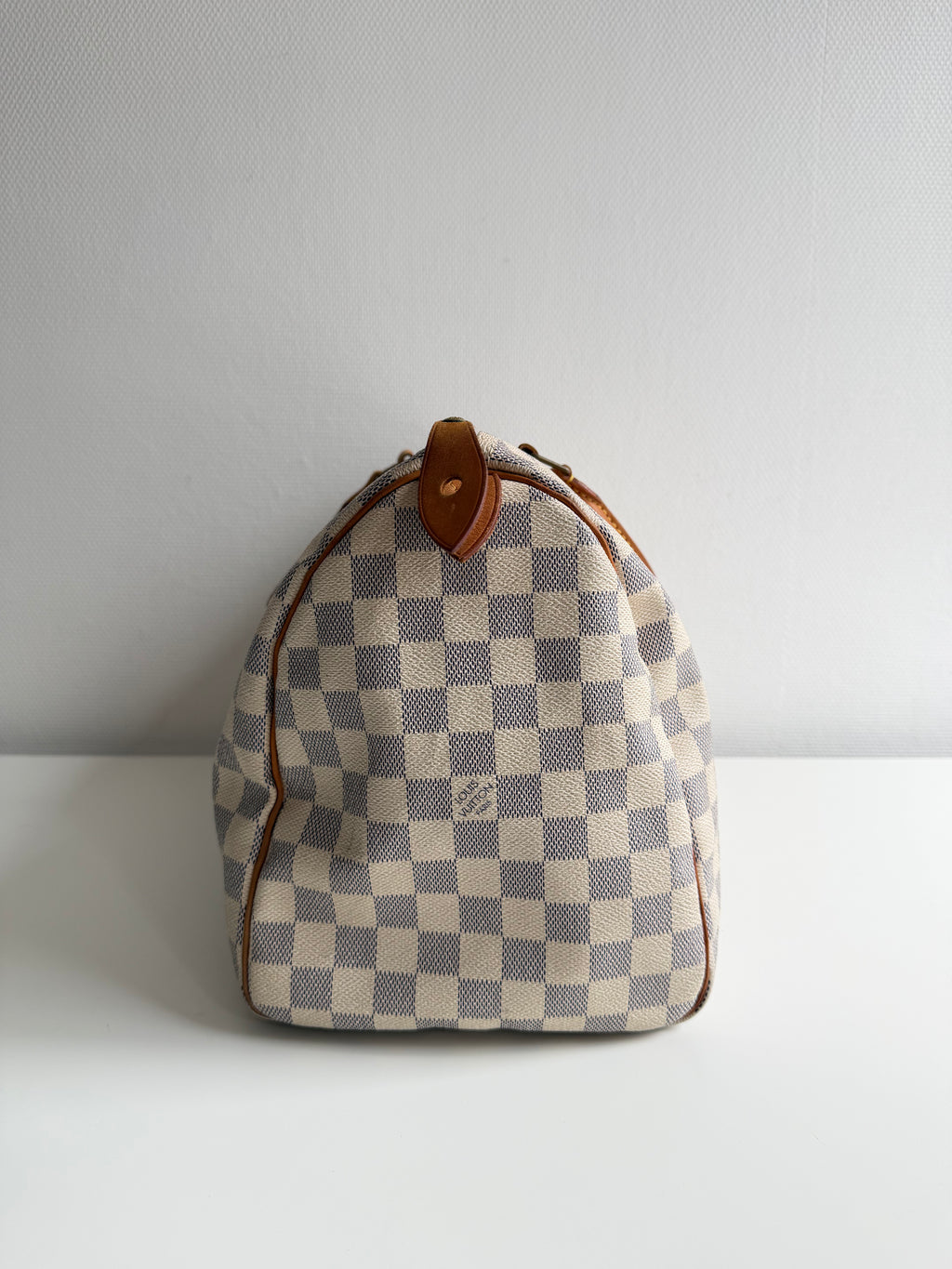 Speedy 35 en toile damier Blanc