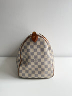 Speedy 35 en toile damier Blanc