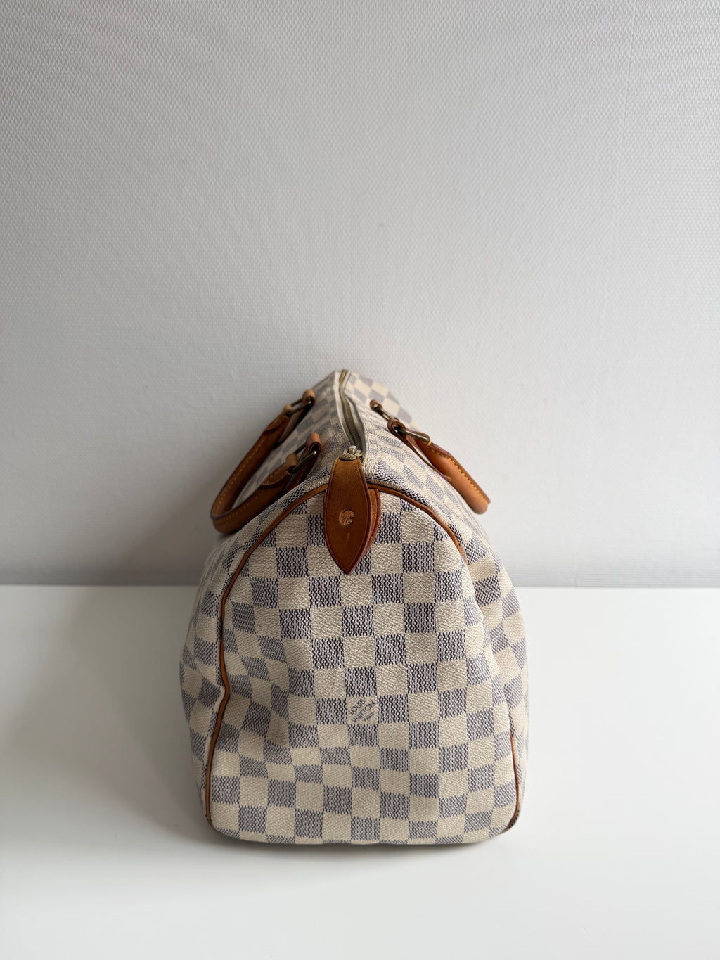 Speedy 35 en toile damier Blanc