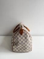 Speedy 35 en toile damier Blanc