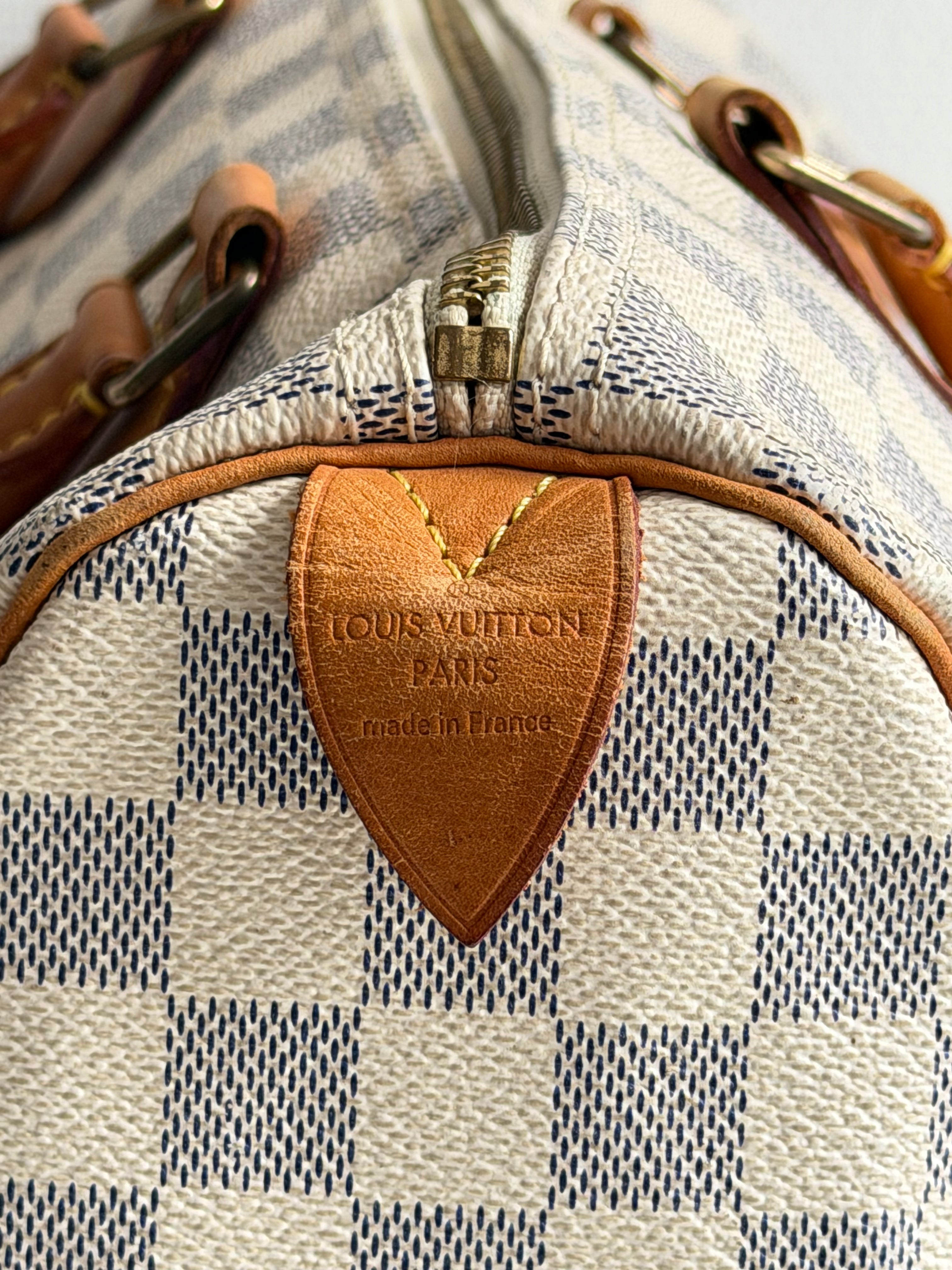 Speedy 35 en toile damier Blanc
