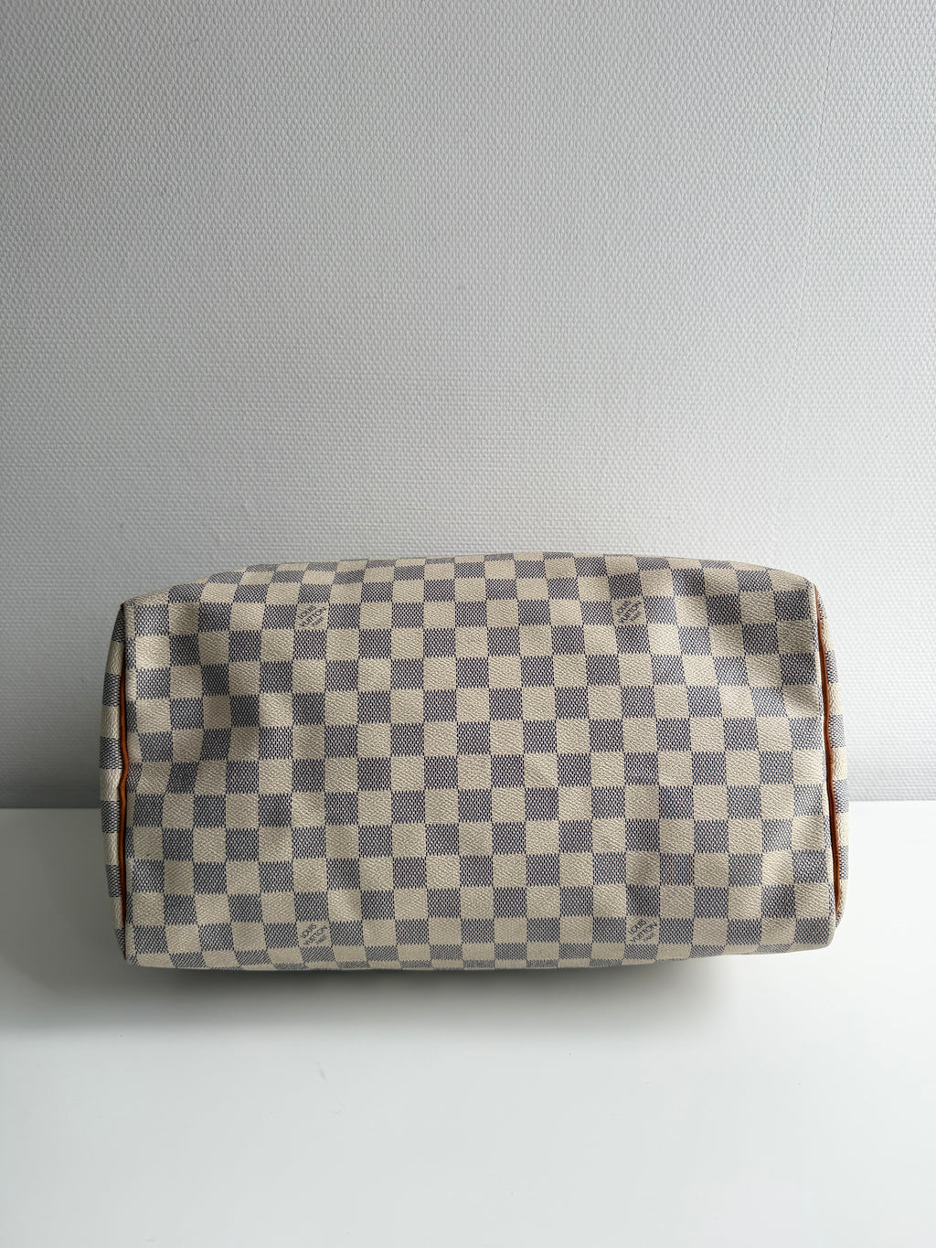 Speedy 35 en toile damier Blanc