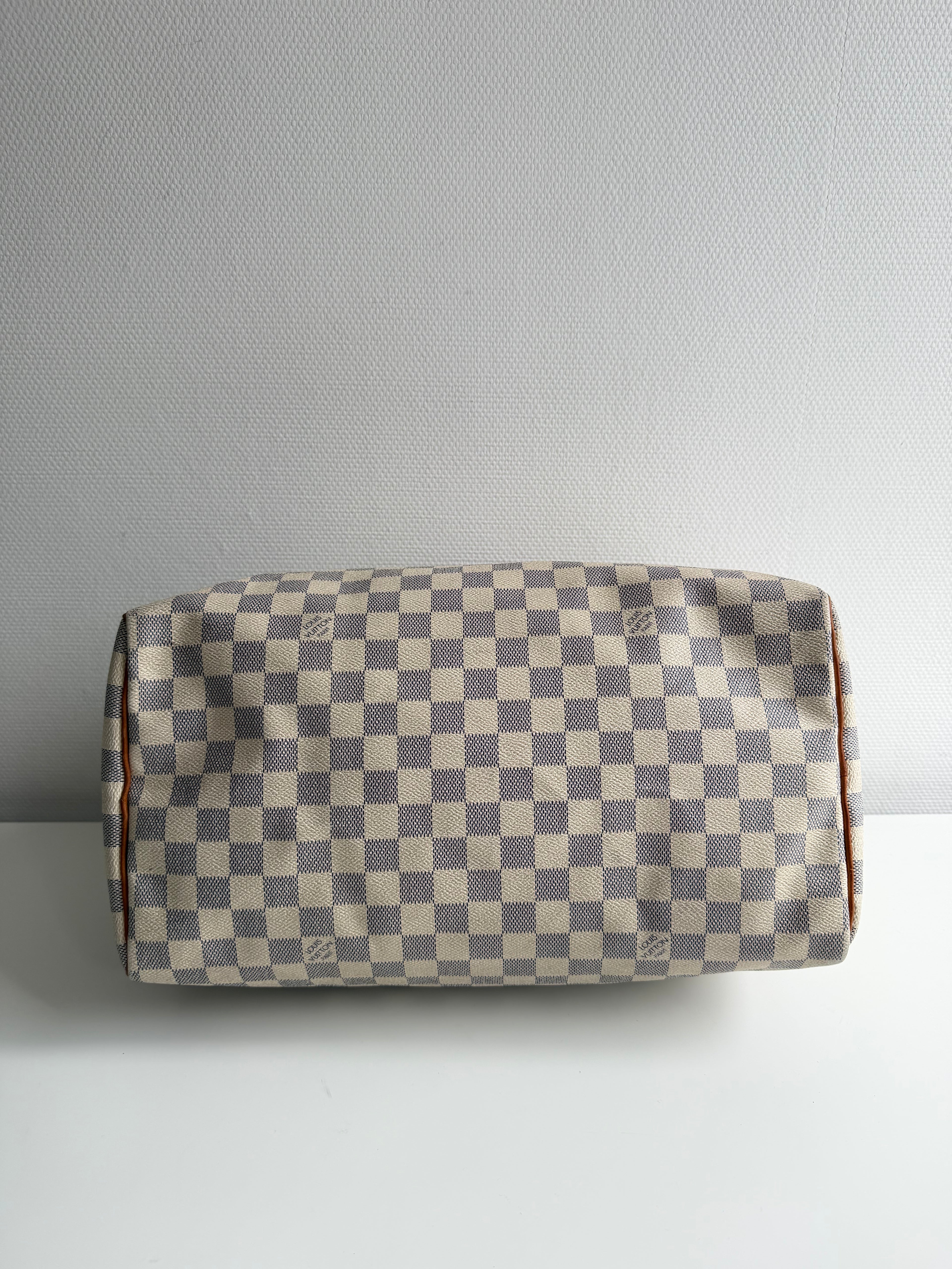 Speedy 35 en toile damier Blanc