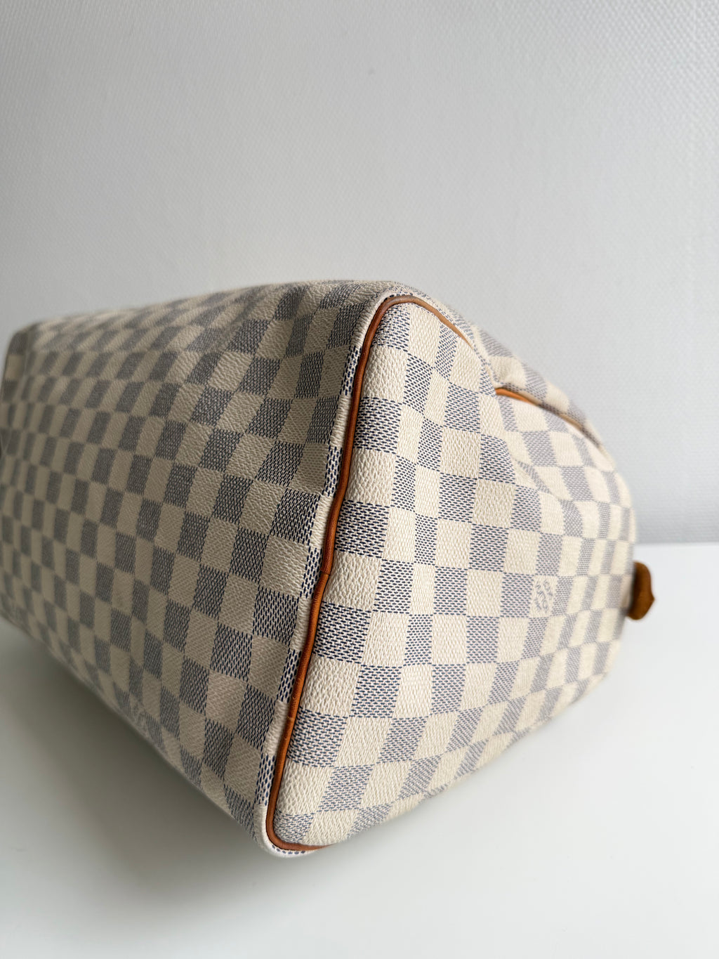 Speedy 35 en toile damier Blanc