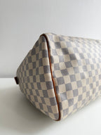 Speedy 35 en toile damier Blanc