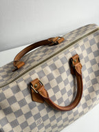 Speedy 35 en toile damier Blanc