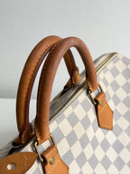 Speedy 35 en toile damier Blanc