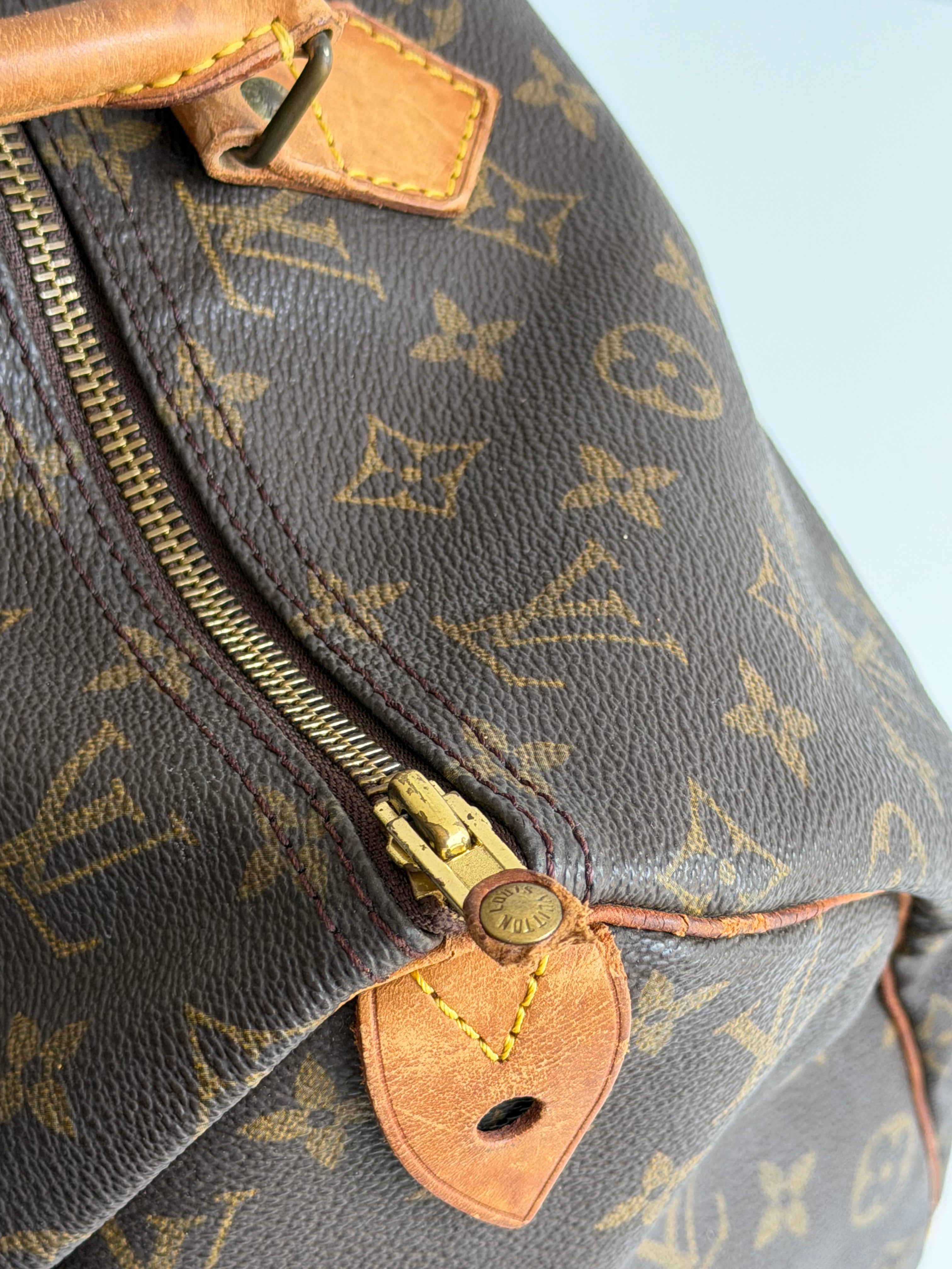 Speedy 40 en toile monogram marron