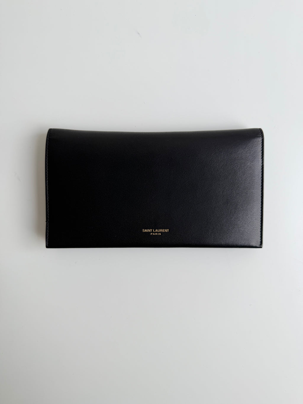 Portefeuille Saint Laurent en cuir noir