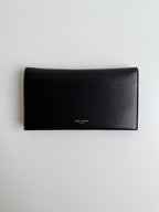 Portefeuille Saint Laurent en cuir noir