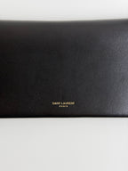 Portefeuille Saint Laurent en cuir noir