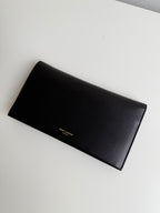 Portefeuille Saint Laurent en cuir noir