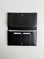 Portefeuille Saint Laurent en cuir noir