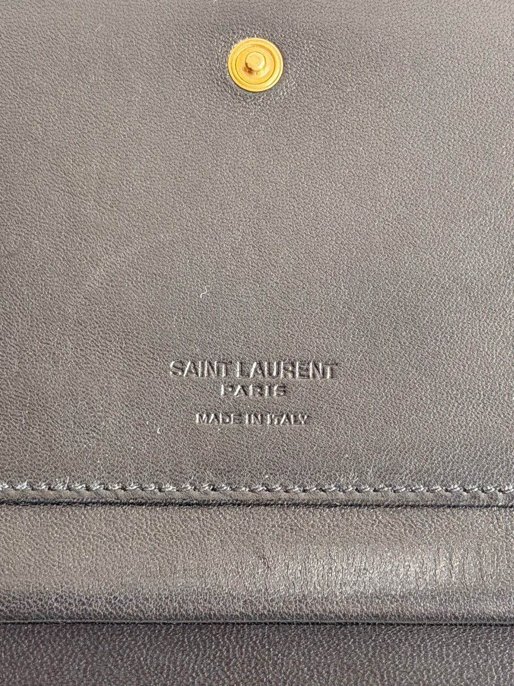 Portefeuille Saint Laurent en cuir noir