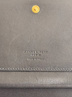 Portefeuille Saint Laurent en cuir noir