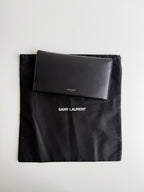 Portefeuille Saint Laurent en cuir noir