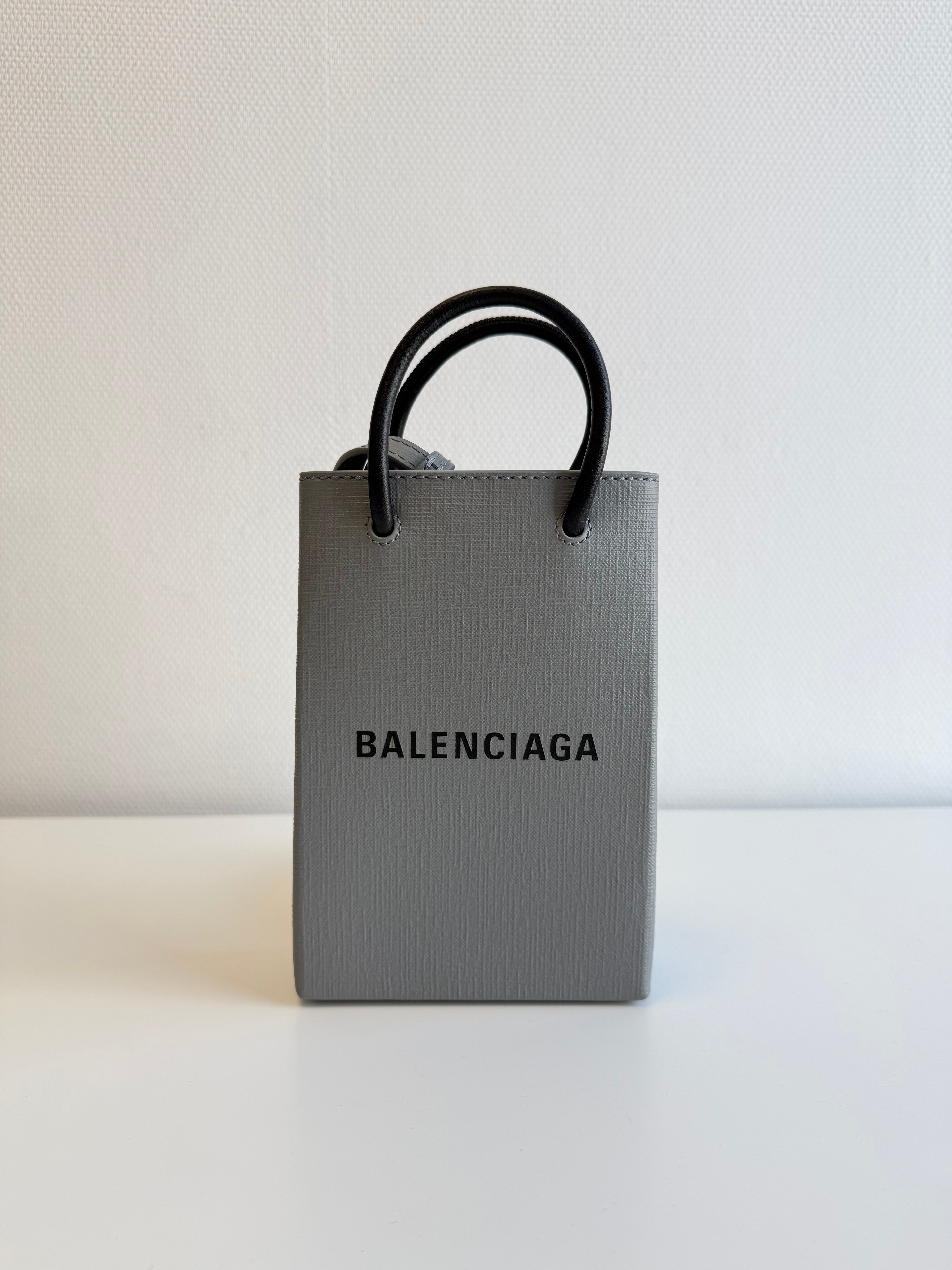 Besace en cuir Shopping Phone Holder Balenciaga