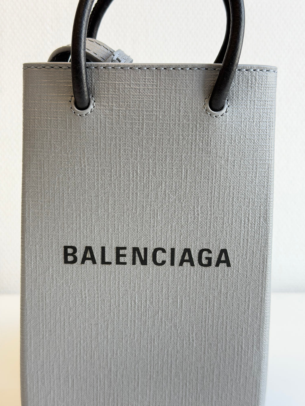 Besace en cuir Shopping Phone Holder Balenciaga