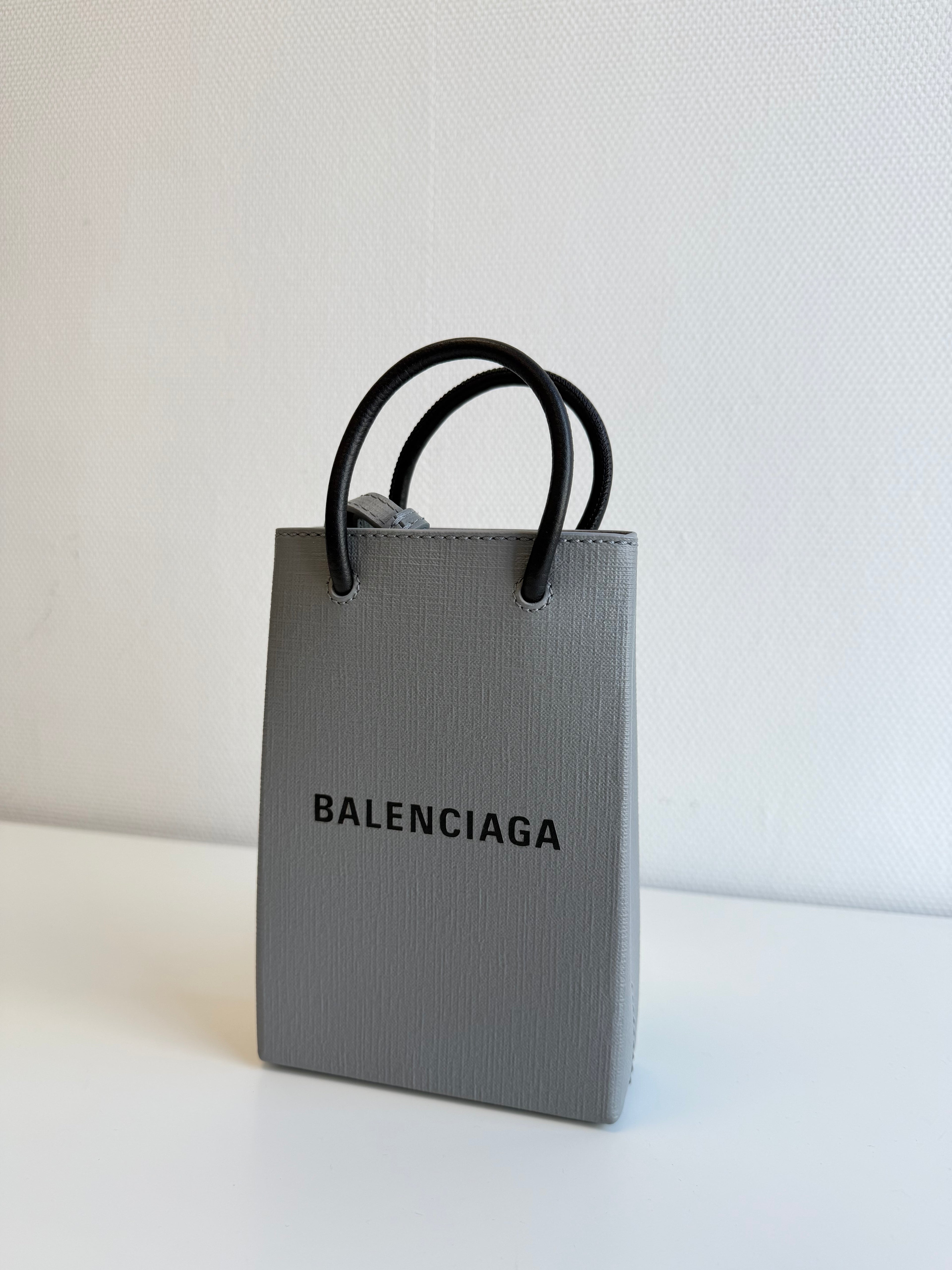 Besace en cuir Shopping Phone Holder Balenciaga
