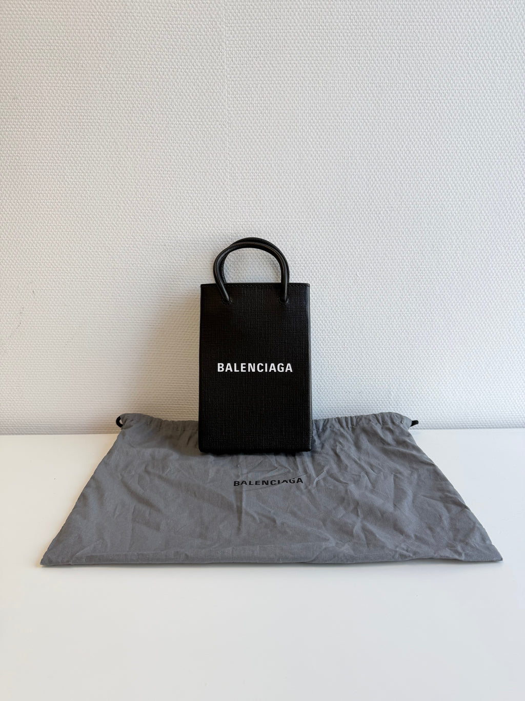 Besace en cuir Shopping Phone Holder Balenciaga