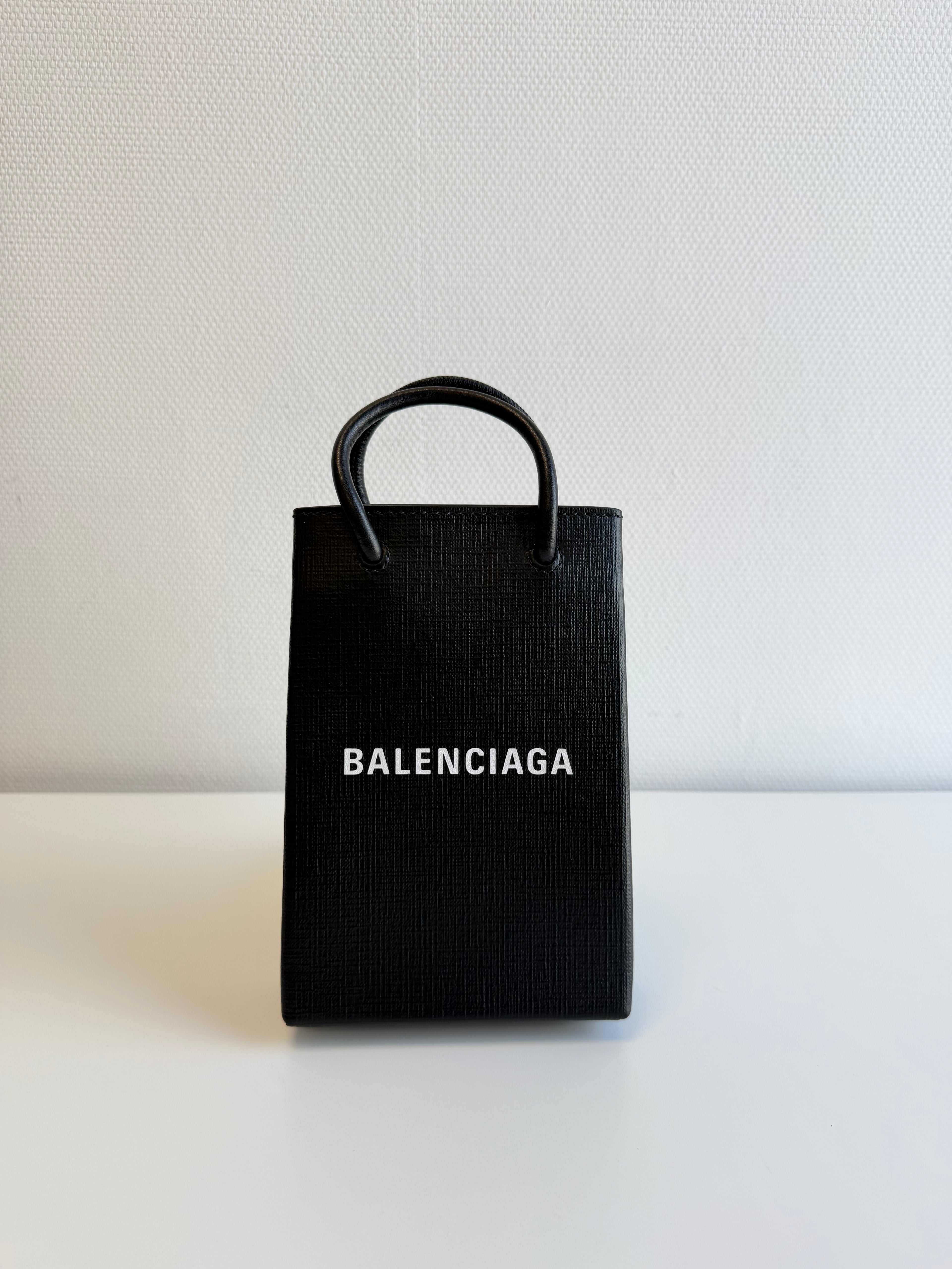Besace en cuir Shopping Phone Holder Balenciaga