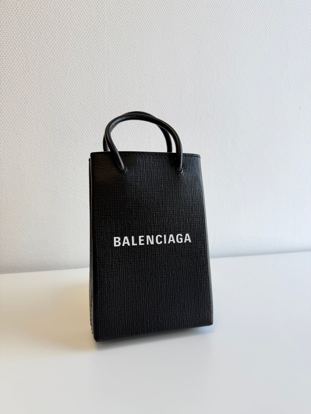 Besace en cuir Shopping Phone Holder Balenciaga