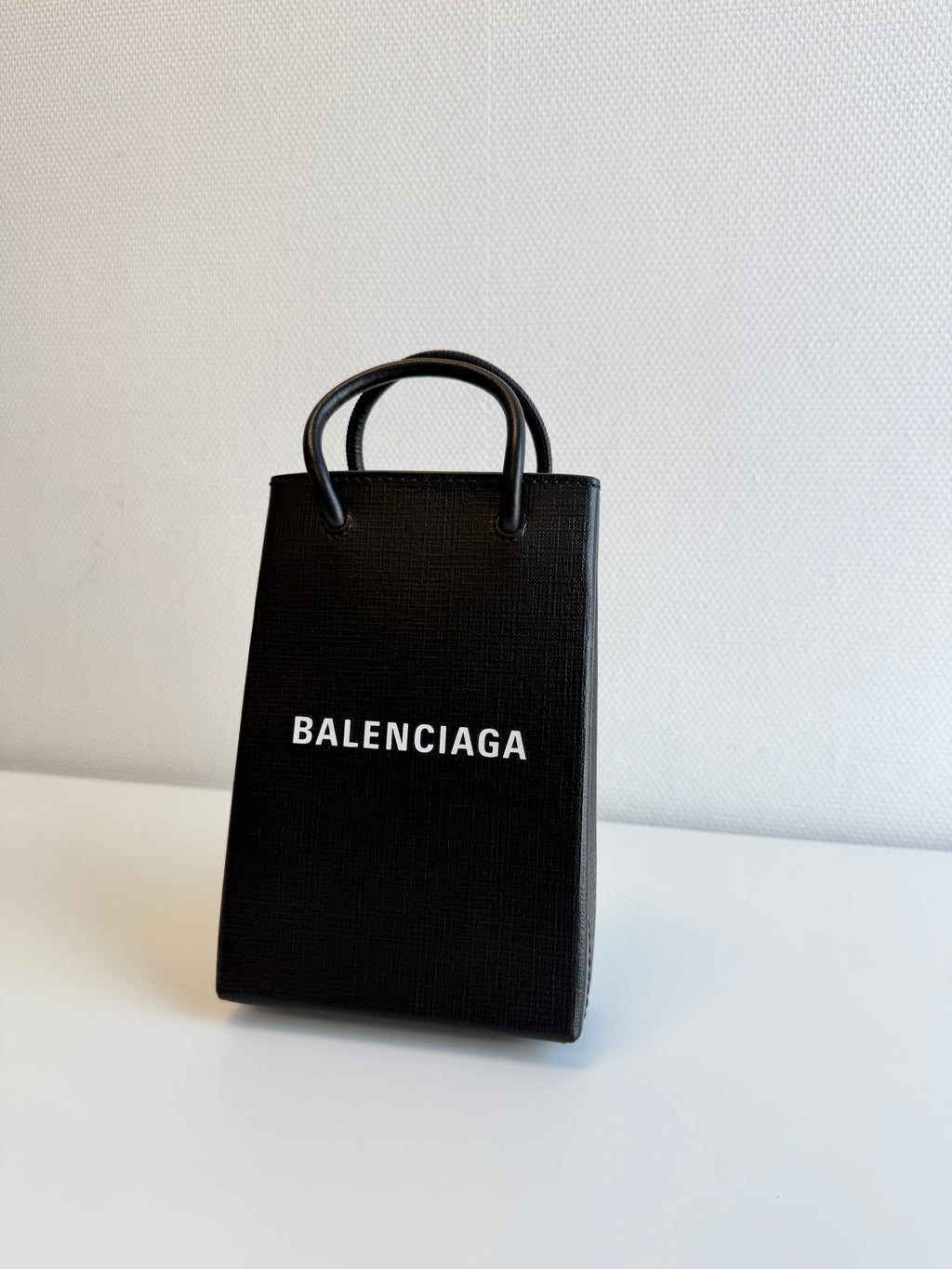 Besace en cuir Shopping Phone Holder Balenciaga