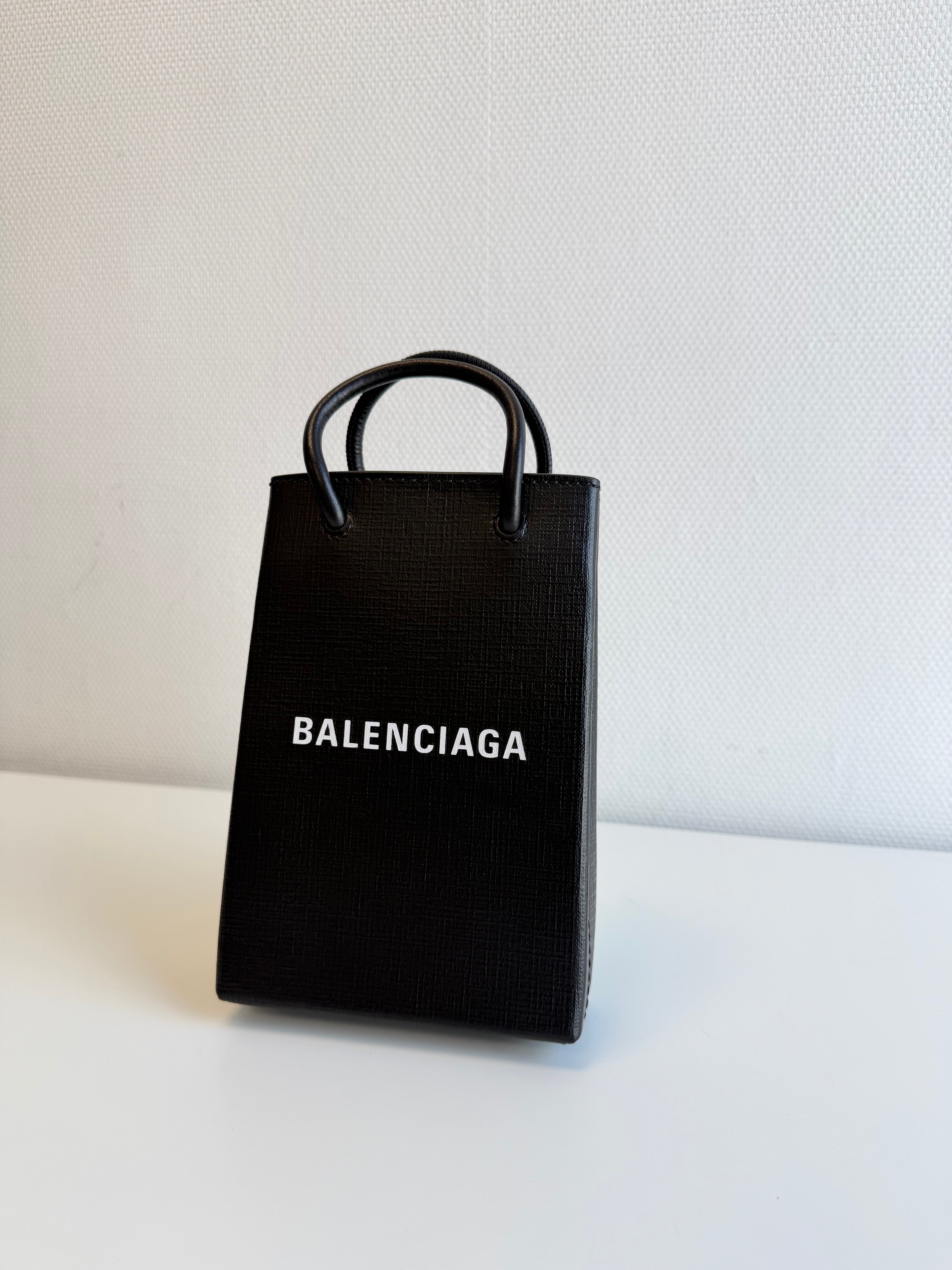 Besace en cuir Shopping Phone Holder Balenciaga