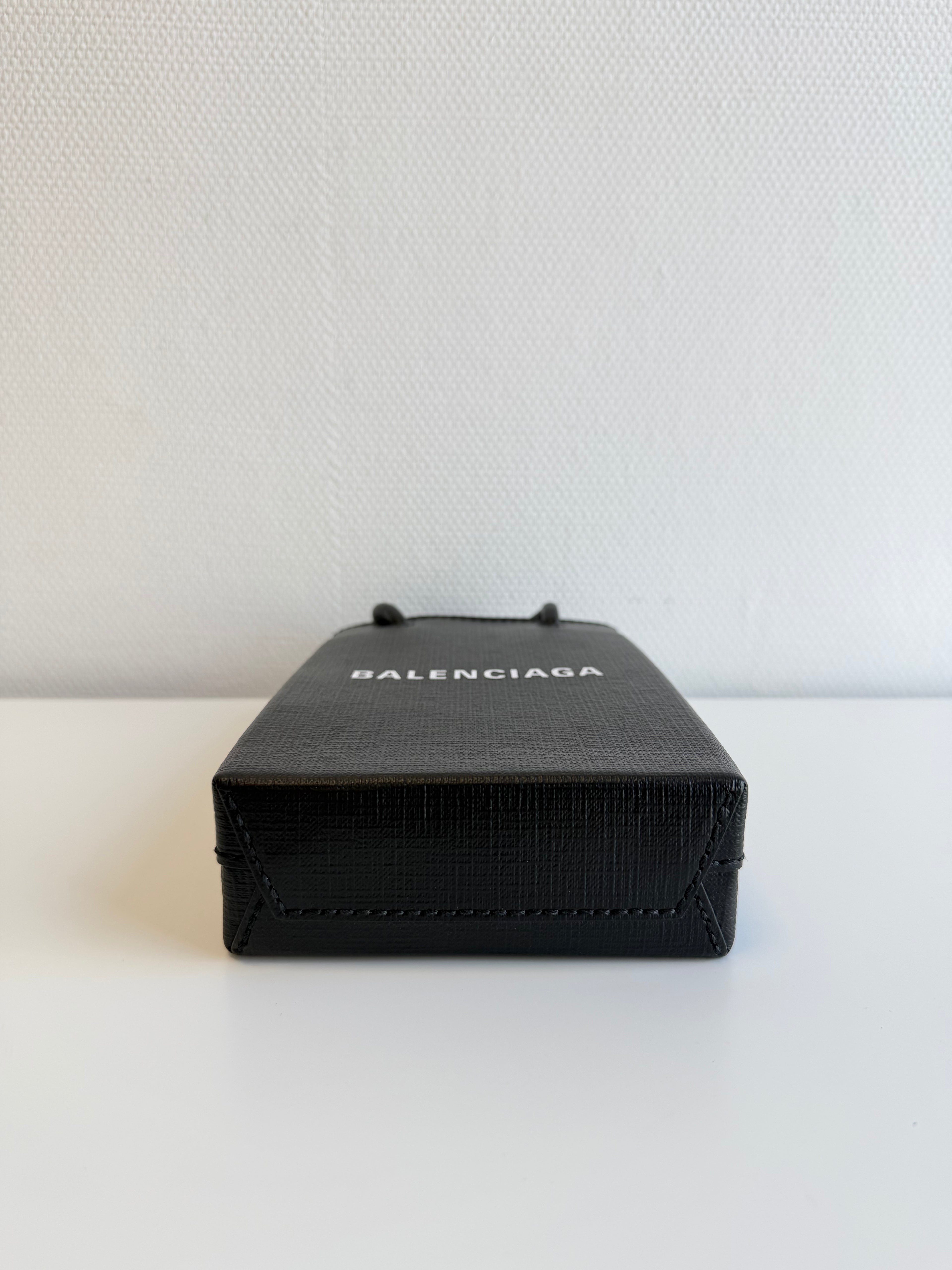 Besace en cuir Shopping Phone Holder Balenciaga
