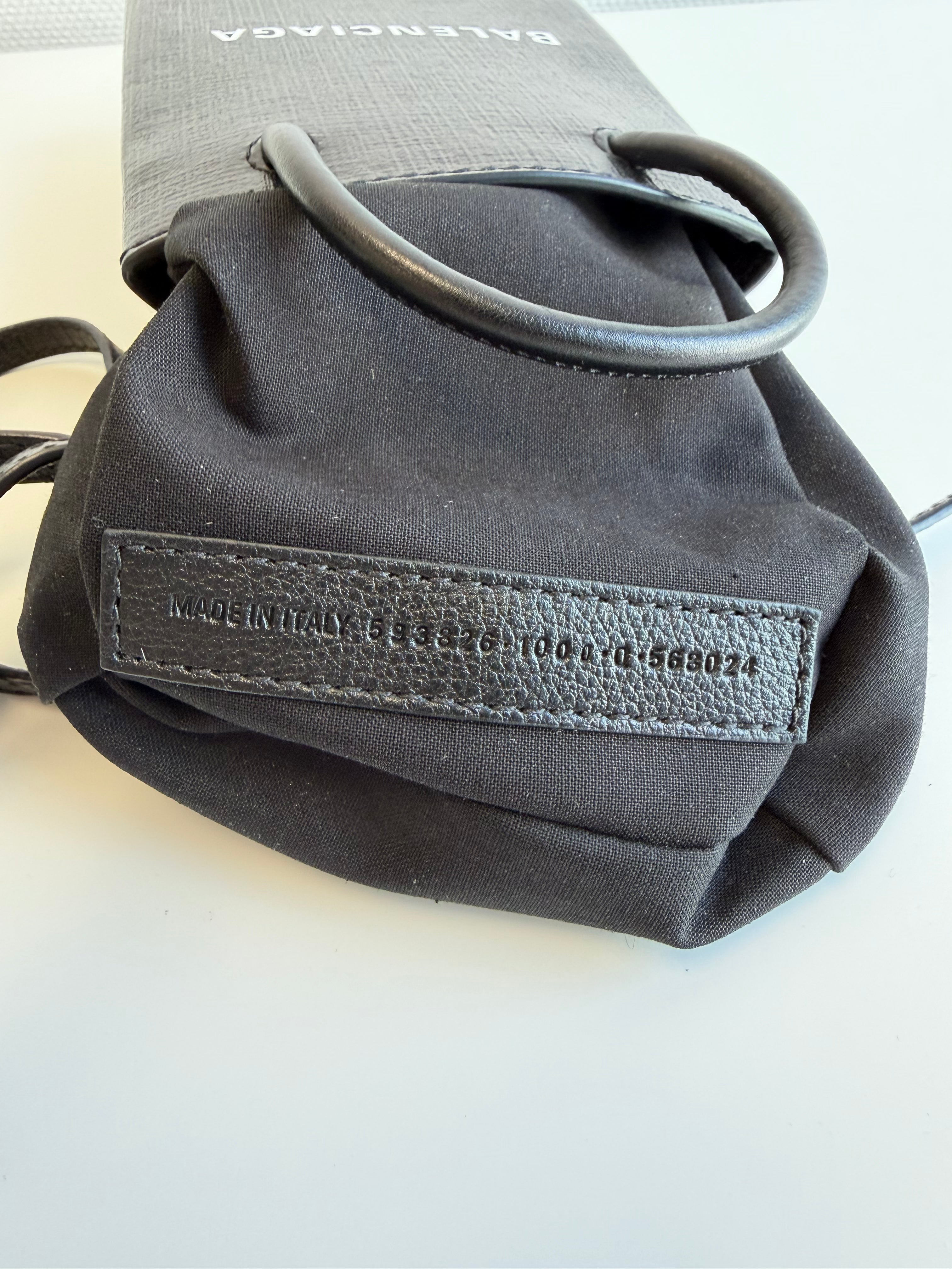 Besace en cuir Shopping Phone Holder Balenciaga