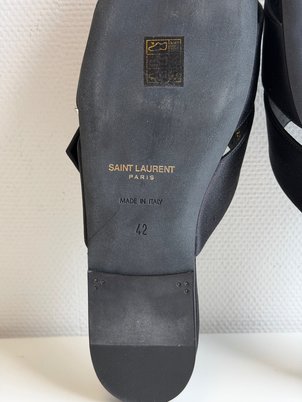 Jacques Flat Mules In Crepe Satin