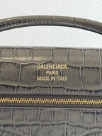 Bel Air Clutch in Croc-embossed Calfskin