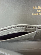 Bel Air Clutch in Croc-embossed Calfskin
